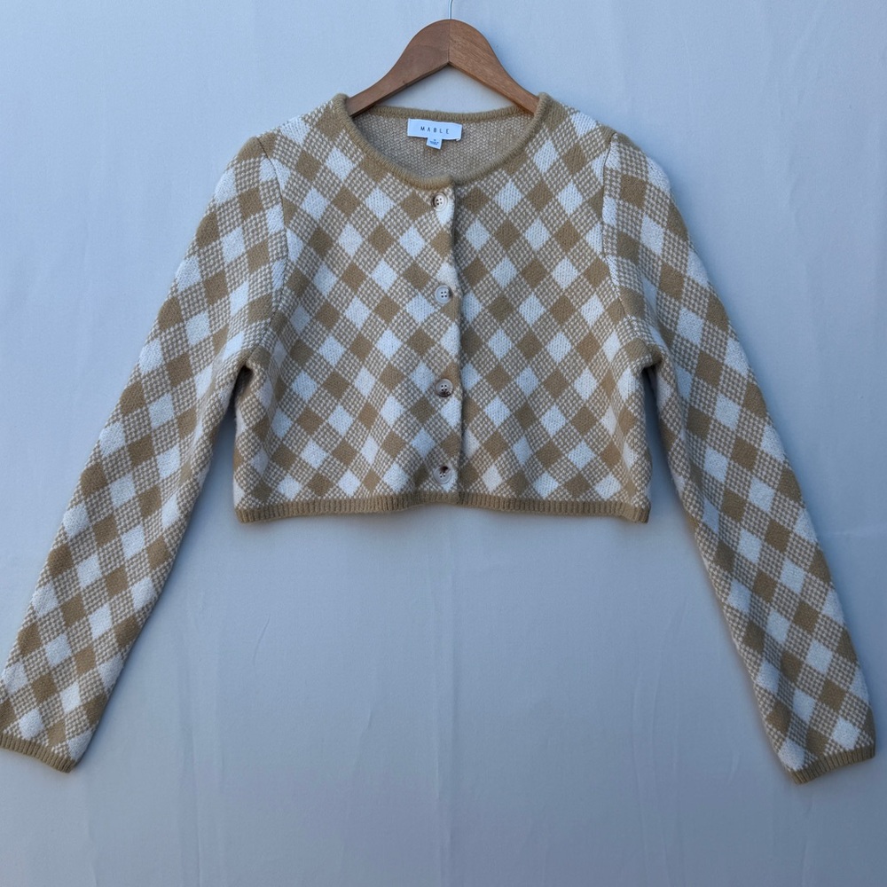 MABLE Wynter Cardigan Taupe Sz Small *Sweater only*